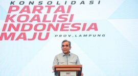 Acara konsolidasi Koalisi Indonesia Maju (KIM) di Graha Wangsa, Lampung. (Dok. Tim Media Gerindra)