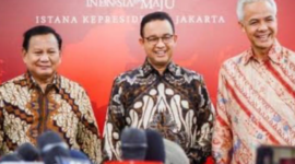 Capres RI 2024: Anies Baswedan, Prabowo Subianto, dsn Ganjar Pranowo. (Dok. Biro Pers)