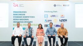 Otoritas Jasa Keuangan (OJK) menggelar Prakonvensi Rancangan Standar Kompetensi Kerja Nasional Indonesia (RSKKNI) bidang Pembiayaan di Hotel Le Méridien,  Jakarta (29/5/24).