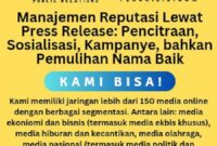 Hubungi WhatsApp Center: 0831 1555 7788, jika Anda atau korporasi Anda ingin melakukan publikasi press release, baik di media mainstream maupun bukan. (Dok Sapulamgit.com)