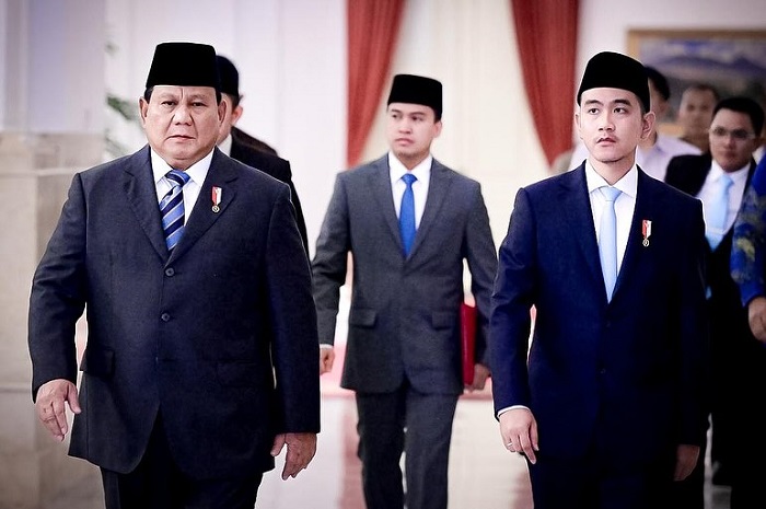 Presiden Prabowo Subianto Bersama Wakil Presiden Gibran Rakabuming Raka.(Instagram.com @gibran_rakabuming)