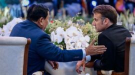 Jamuan santap malam kenegaraan, antara Presiden Republik Indonesia Prabowo Subianto dan Presiden Republik Prancis Emmanuel Macron yang digelar pada Rabu malam, 28 Mei 2025, di Istana Negara, Jakarta.. (Dok. Tim Media Prabowo Subianto)