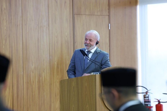 Pertemuan bilateral Presiden Indonesia Prabowo Subianto dengan Presiden Brasil Luiz Inácio Lula da Silva. (Dok. Tim Media Prabowo)